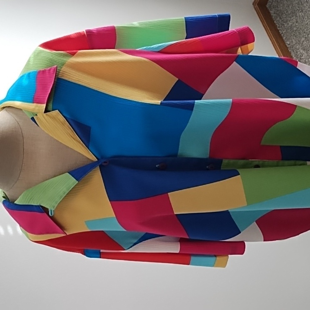 **4/$16** NWOT Allison Daley Women's Color block Blouse - Picture 5 of 7